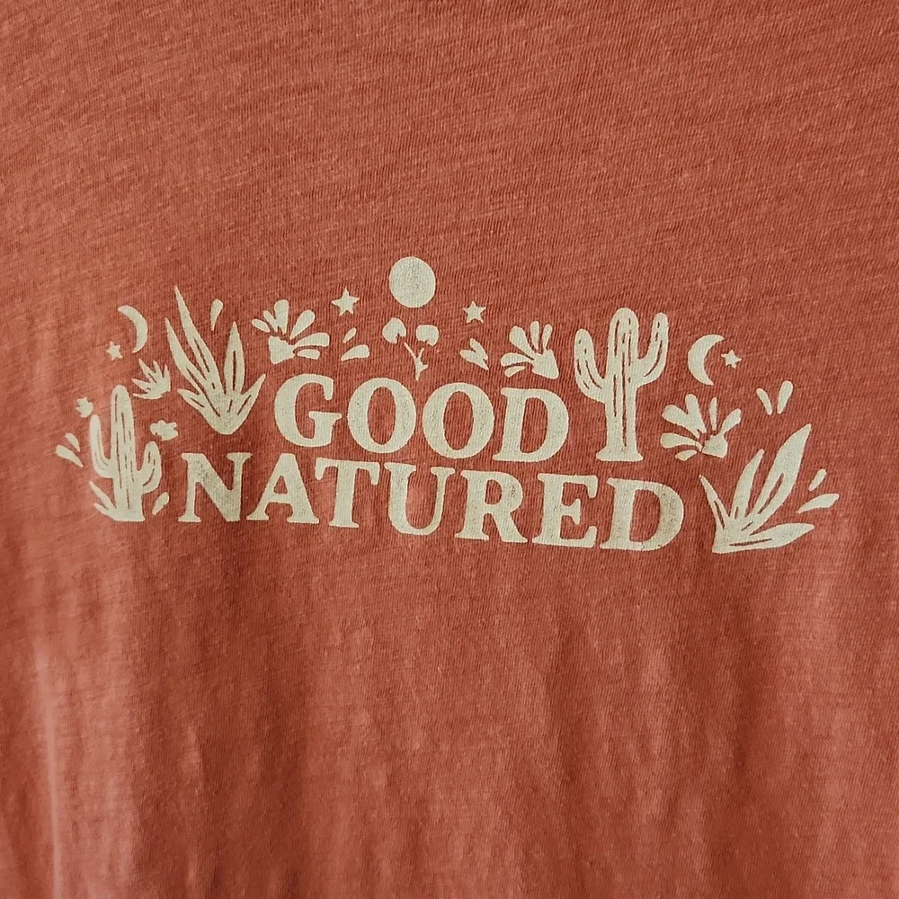 "Good natured" coral cactus tshirt - Picture 5 of 6